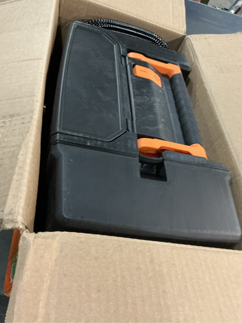 Condition photo showing As Is for ridgid 3 gal. 5.0 peak hp nxt shop vacuum wet dry vac with fine dust filter, expandable hose and accessory attachments hd0300