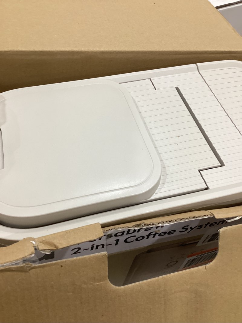 Condition photo showing As Is for BELLA VersaBrew 2-in1 Coffee Maker, K-Cup compatible, Brew 3 Sizes Carafes & Single Serve Cups, Dishwasher Safe Reusable Filter & Filter Holder, Iced Coffee Function, 60oz Tank, Oatmilk