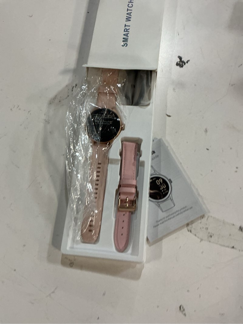 Condition photo showing Good Condition for smart watch for women,1.57inch amoled touchscreen fitness watch for iphone & android,heart rate/sp02/sleep monitor,110+ sport modes ip68 waterproof bluetooth calls,2 bands (pink, 1.57) pink 1.57
