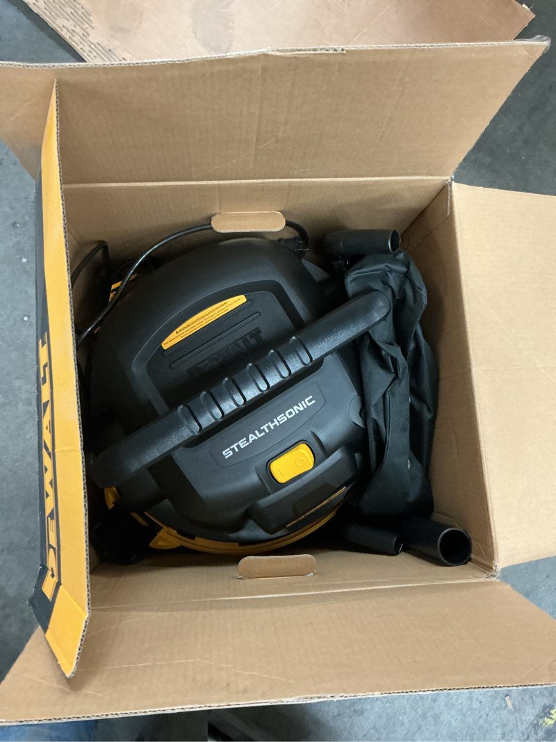 Condition photo showing As Is for DEWALT 5 Gallon STEALTHSONIC Shop Vacuum Wet and Dry, Powerful Suction & Portable Shop Vac with Attachments, Ultra Quiet Wet Dry Vac for Home, Garage, Car, Workshop, Jobsite, DXV05P-QT, 4 Peak HP