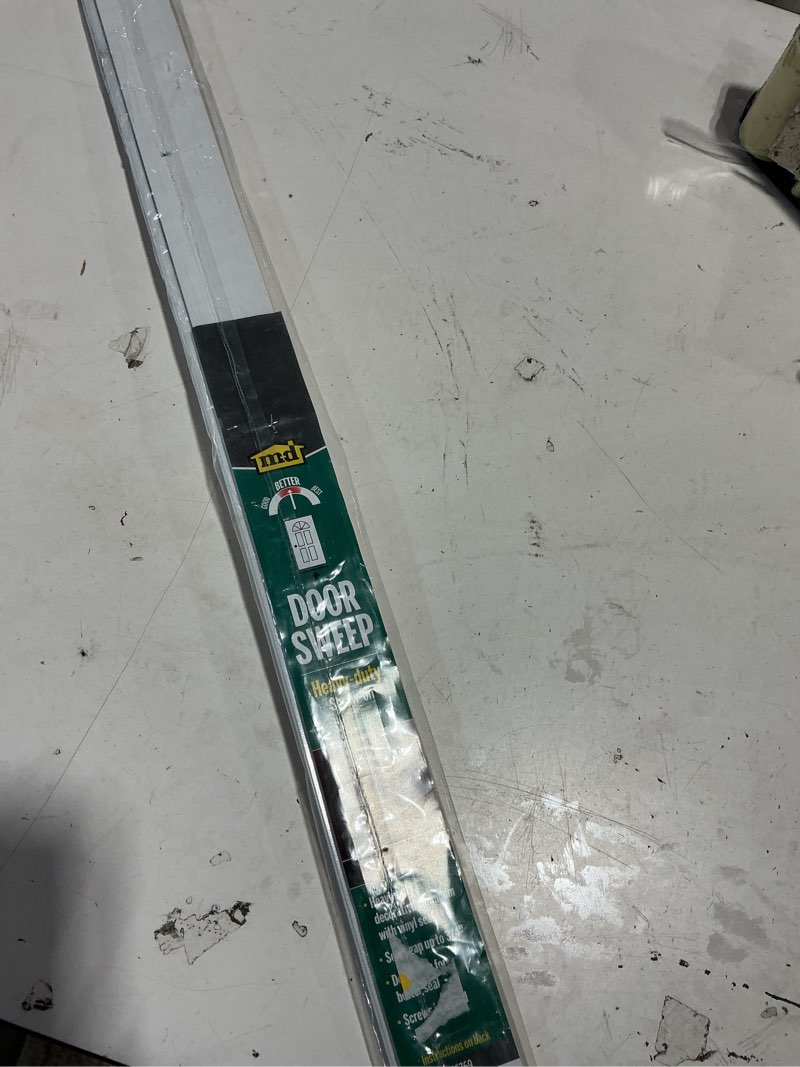 Condition photo showing Good Condition for m-d 36-in white door sweep (install with screws)