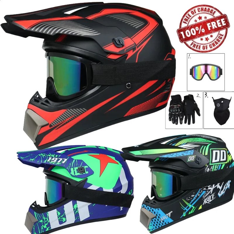 spark dot approved youth motocross helmet kids dirt bike helmets - full face, lightweight & breathab ( size  m )