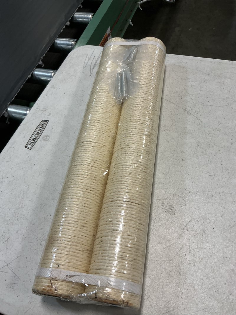 Condition photo showing New/Like New for shengocase cat tree tower accessories replacement sisal post with built in m8 screw, 15 inch length, 2.75 inch diameter, 2-pack 15"