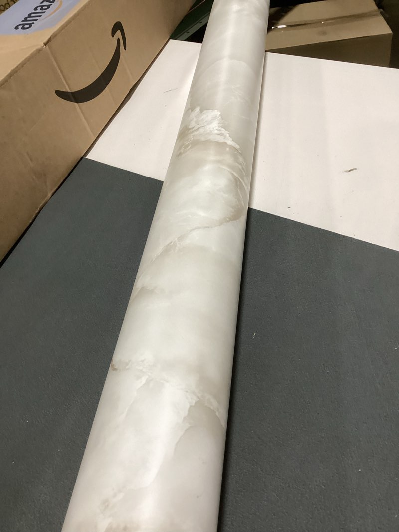 Condition photo showing Good Condition for marble peel and stick wallpaper granite wall paper for old furniture self adhesive and removable 17.7 inch x 78.7 inch marble contact paper for countertops easy to apply 17.7" x 78.7" gray/white