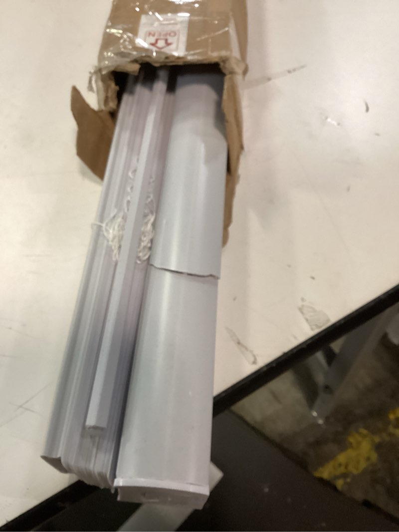 Condition photo showing As Is for GENIMO 100% Blackout Roller Window Shades, Window Blinds Cordless with Thermal Insulated, UV Protection Fabric, Mini French Door Blinds for Home, Office, Bedroom, Easy to Install, White, 36" W X 75" H A.white | 100% Blackout 36"W x 75"H