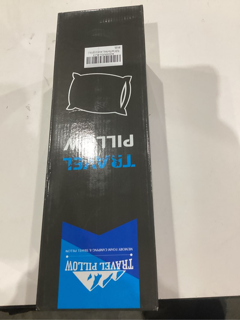 Condition photo showing New/Like New for Travel Pillow Memory Foam Pillows, Camping Pillow-Compressible Medium Firm, Breathable Cover, Ideal Backpacking Hiking, Bed Pillows, Airplane and Car (Light Grey, L) Light Grey L-23.6*15.7in