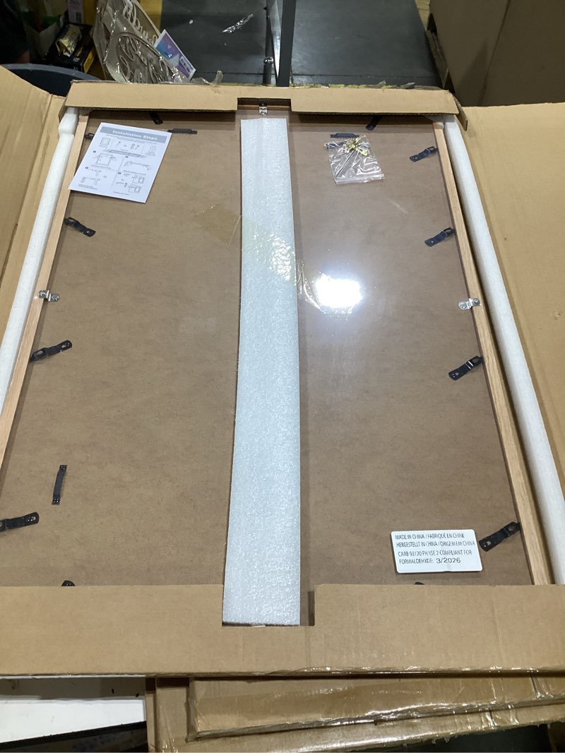 Condition photo showing New/Like New for dreamland 20x30 poster frame with mat for 16x24, usa-sourced natural oak wood picture frames with real glass, 20"x30" handcrafted round corner frame for gallery art prints or home decor usa-sourced oak wood | round 20x30, 1p