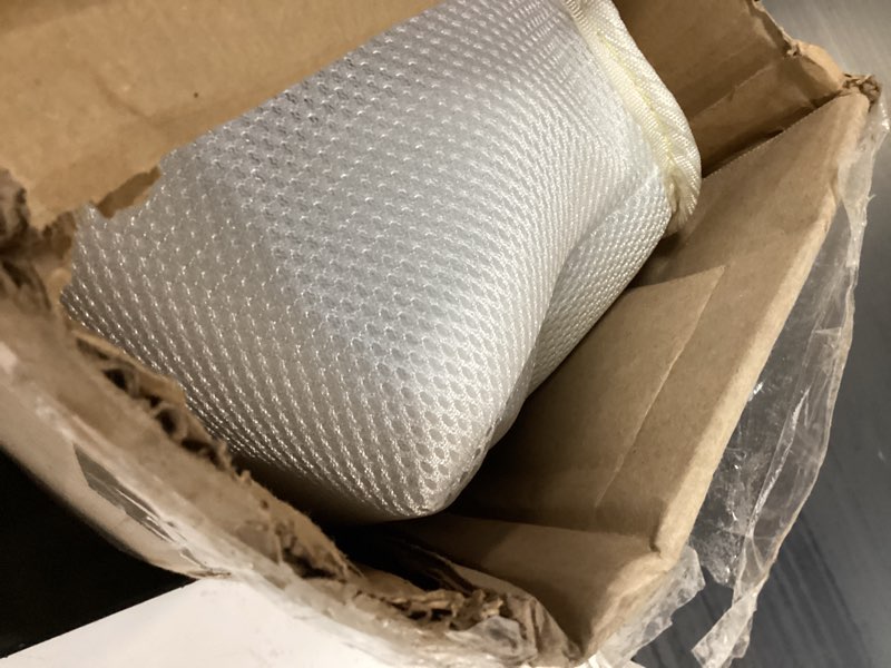 Condition photo showing As Is for dream on me twilight 5” 2-in-1 breathable spring coil crib & toddler mattress – firm infant side & plush toddler side, reversible design, waterproof vinyl cover, greenguard gold & jpma certified