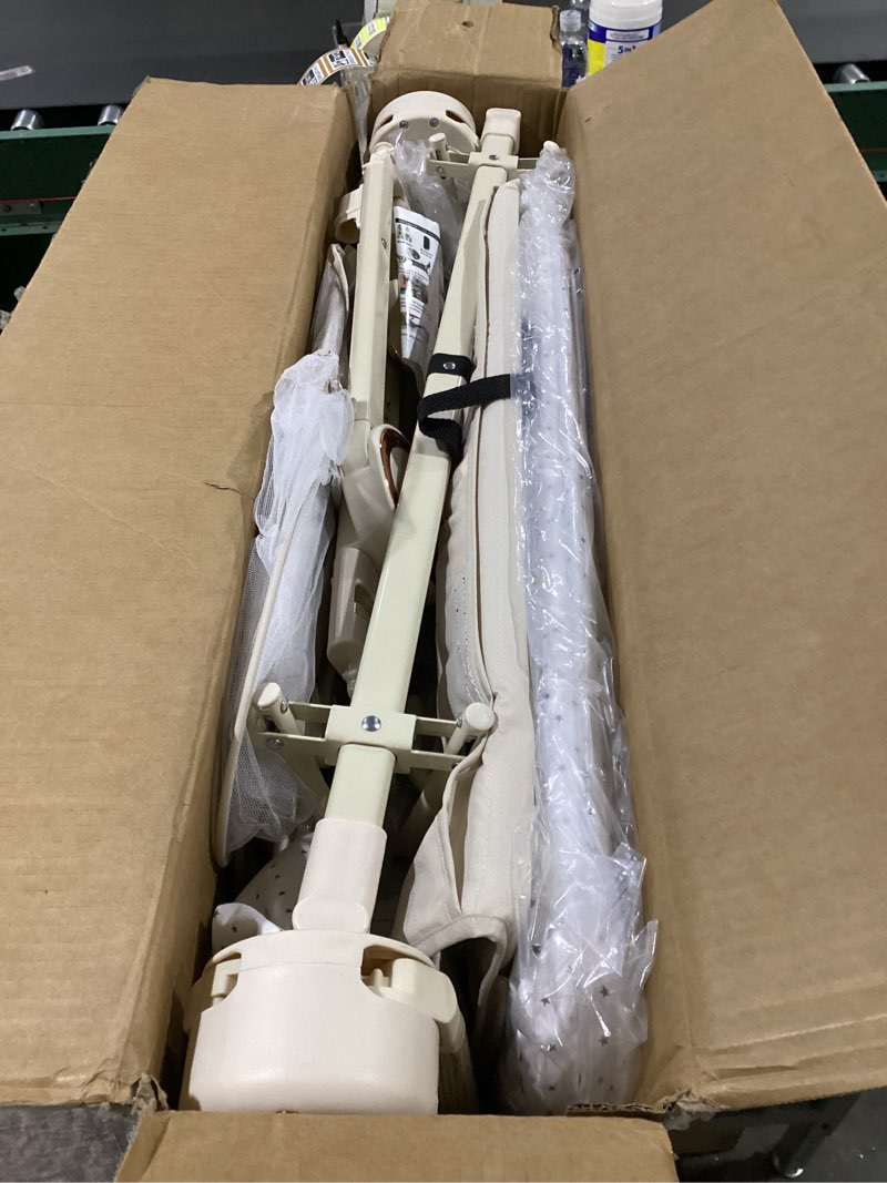 Condition photo showing Good Condition for Baby Bassinets Bedside Sleeper 5 in 1,Bedside Bassinet for Baby with Mattress,Diaper changer, Storage Layer,Mosquito Net,7-level adjustable height , one-touch folding for travel with infants(Beige)