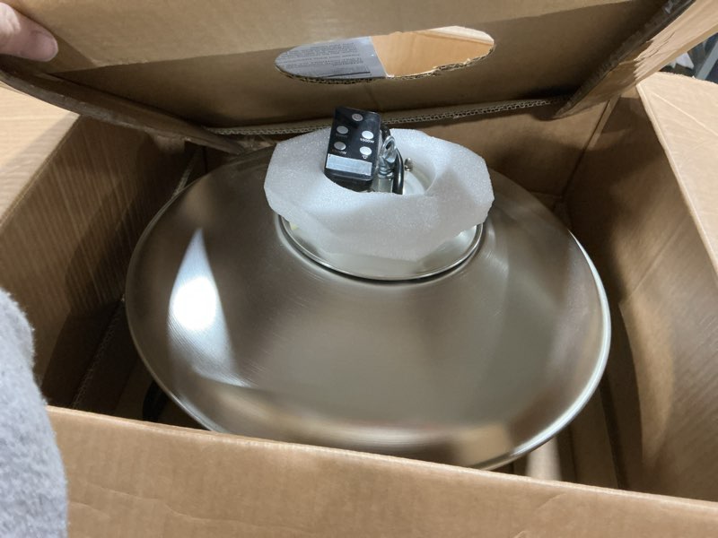 Condition photo showing As Is for Style Selections 5118 -BTU 1500 -W Hanging Silver Aluminum Electric Patio Heater