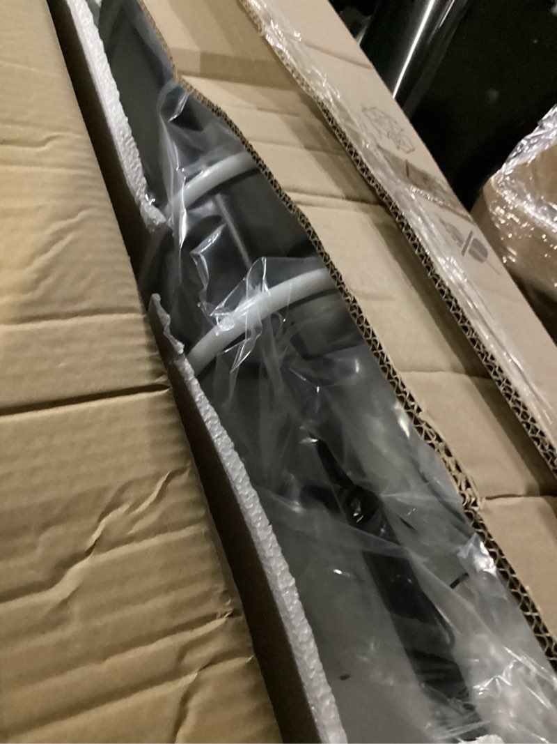 Condition photo showing New/Like New for modern led pendant lights, 39in chandelier dimmable with remote control 3000k-6000k adjustable color temperature, aluminum island lighting lamp fixture for kitchen, dining room, billiard room a-black 39inch