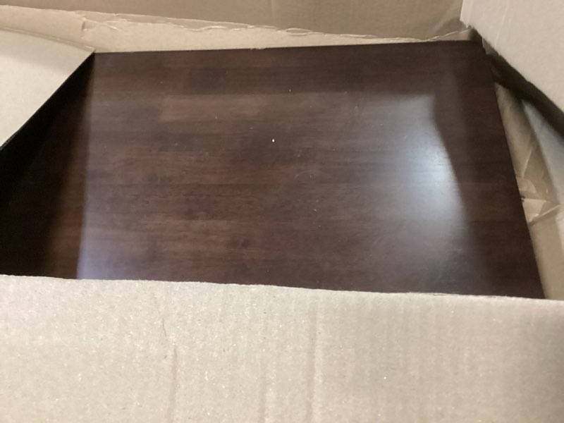 Condition photo showing As Is for Solid Wood Computer Desk with Drawers, Modern Writing Desk for Home Office, Mid Century Modern Desk, Oak Study Table, 35.4x19.9x29.5 inches (Single Drawer), Walnut