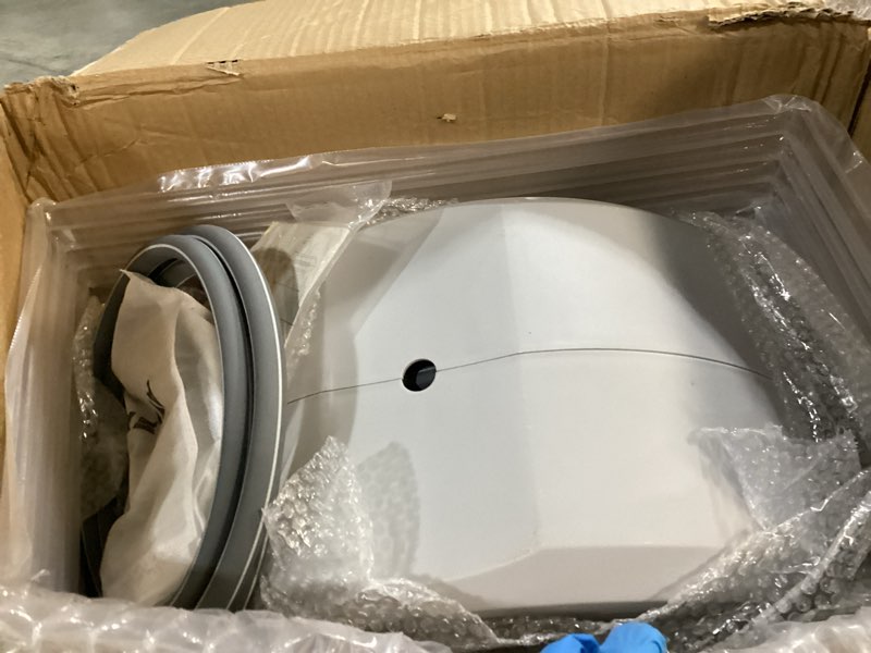 Condition photo showing As Is for Ayleid Retractable Garden Hose Reel,1/2 in x 130 ft Wall Mounted Hose Reel, with 9- Function Sprayer Nozzle, Any Length Lock/Slow Return System/Wall Mounted/180°Swivel Bracket (Grey) 130FT A-gray