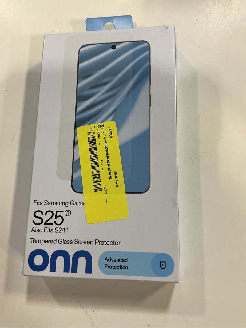 Condition photo showing New/Like New for onn. glass screen protector for samsung galaxy s25/s24
