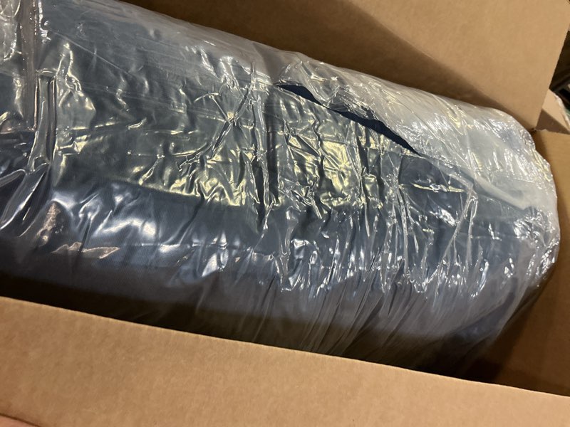 Condition photo showing Good Condition for Rocking Chair Cushion Set, Waterproof and Fade-Resistant Patio Chair Cushions, Tufted Chair Pads for Rocker Furniture, 17x17 Inch, Indoor/Outdoor Seat Cushions with Ties, Navy Blue Navy Blue 17"X17"/21"X17"