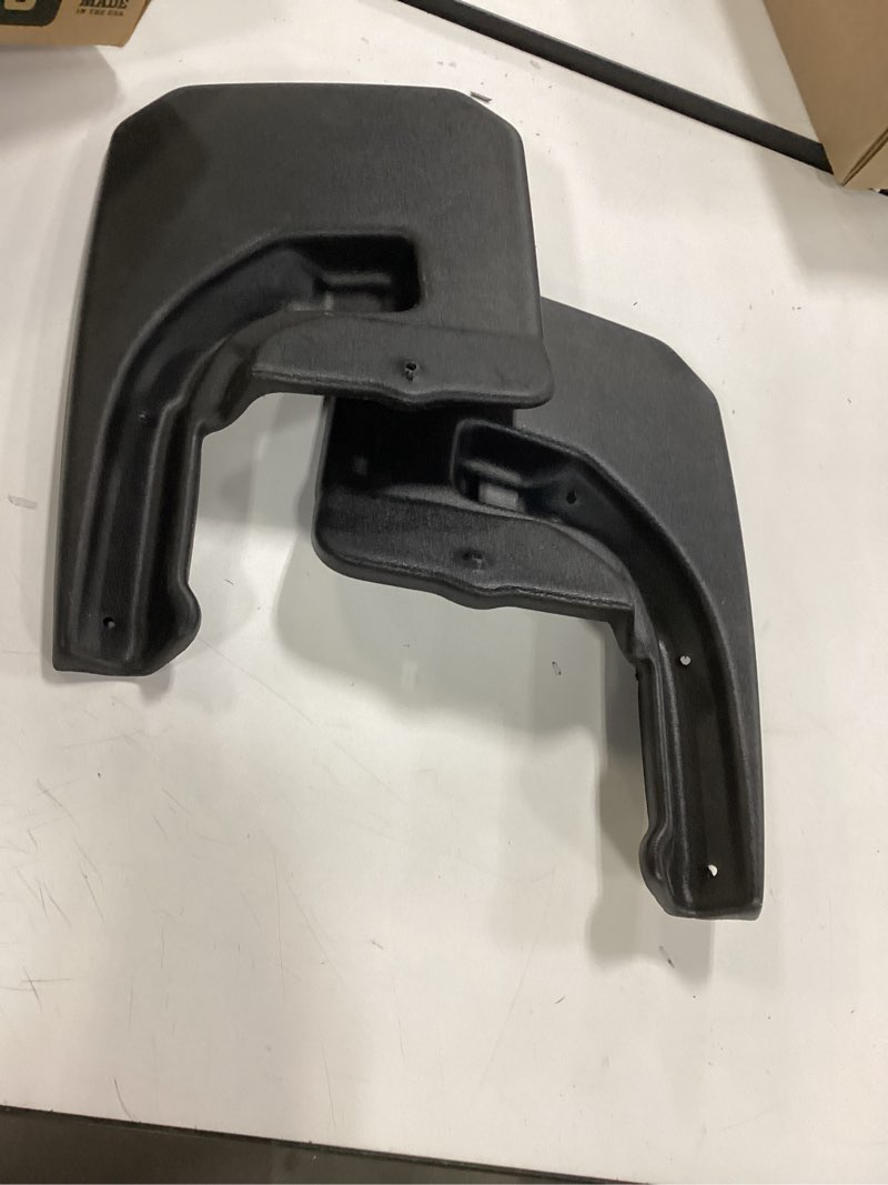 Condition photo showing As Is for Husky Liners Custom Mud Guards | Fits 2018-2025 Jeep Wrangler (JL) | Rear Set, 2-pc Black - 59151