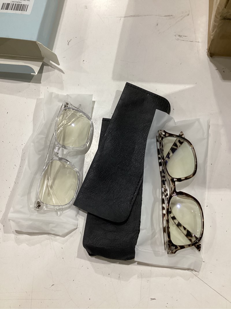 Condition photo showing New/Like New for livho high tech blue light glasses - advanced blue light blocking computer glasses - screen fatigue & uv protection *b5 leopard+clear clear