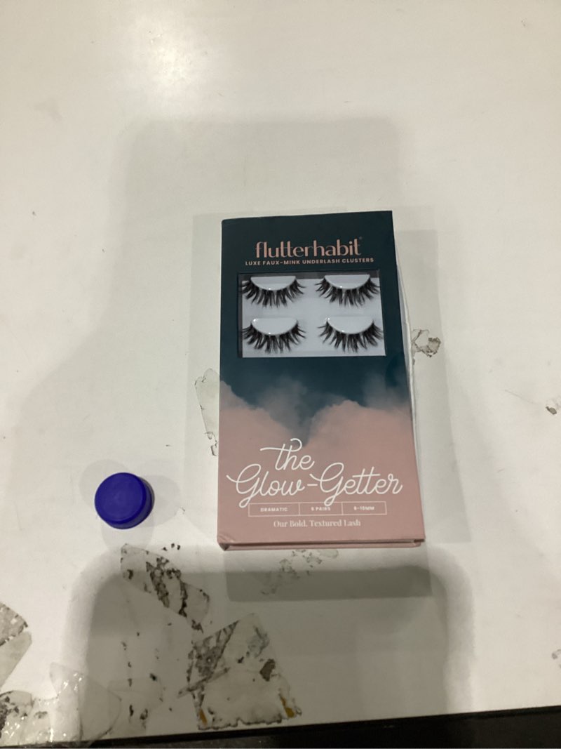 Condition photo showing New/Like New for flutterhabit glow-getter (1.0) lash clusters for women, salon quality at home eyelashes extension kit, 6 lash sets, no lash glue included glow getter