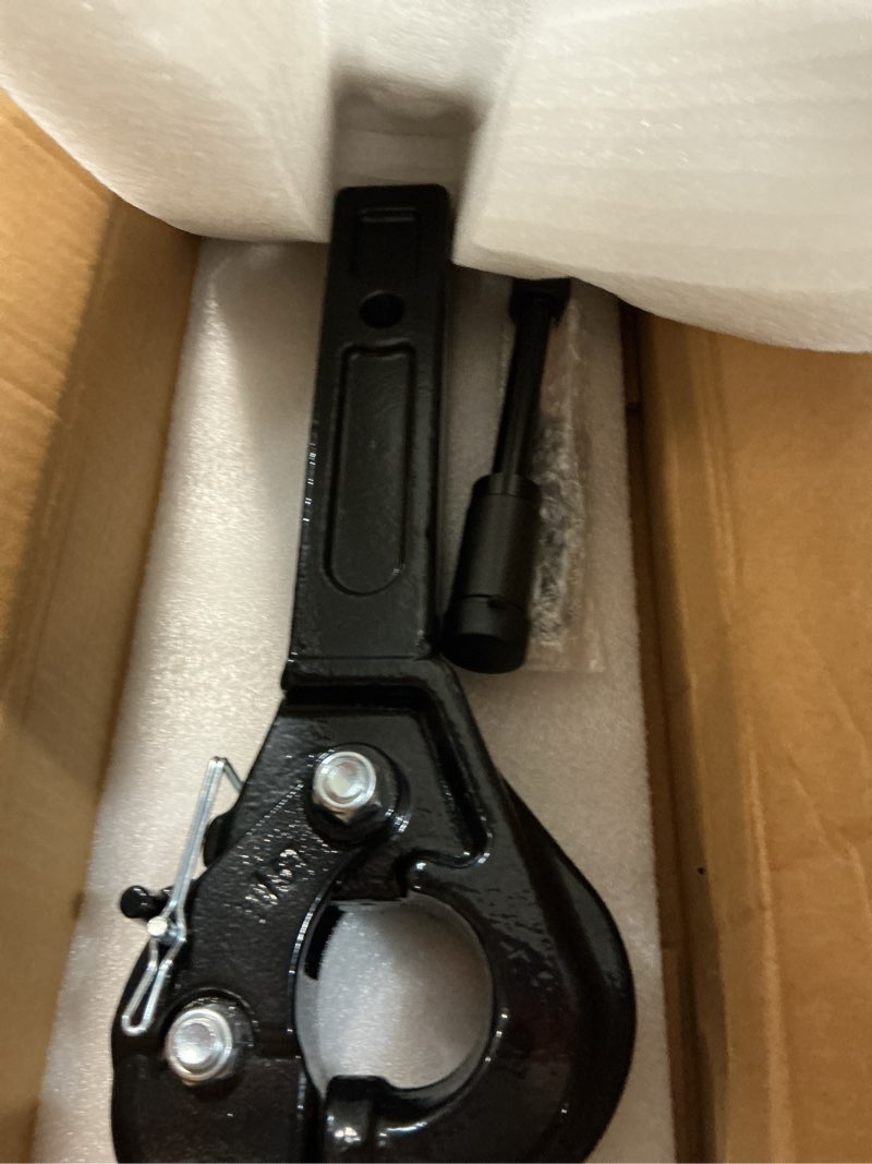 Condition photo showing Good Condition for 33,000 lbs heavy-duty pintle hitch for 2 inch receiver | 15 ton pintle trailer hitch with 1 hitch pin lock, flexible hook & high-strength carbon steel design, fit for trucks, suvs