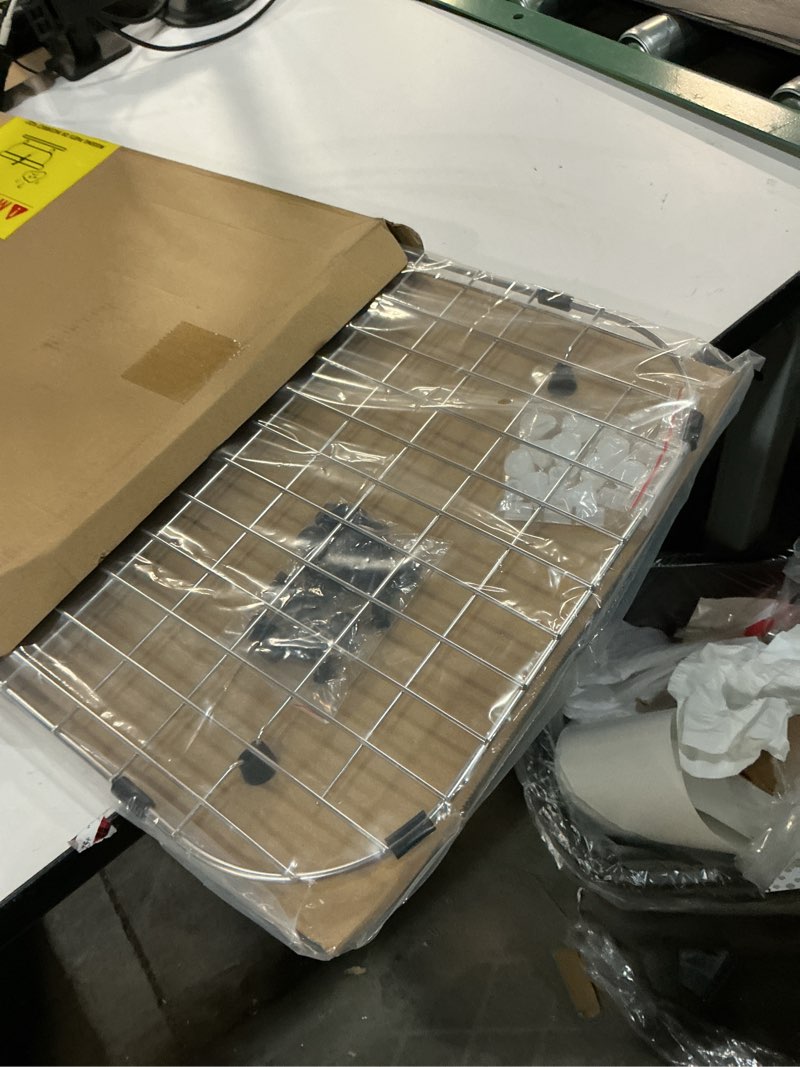 Condition photo showing Good Condition for serene valley sink protector grid 26-1/16" x 14-1/16", centered drain with corner radius 3-1/2", 304 stainless steel material nlw2614c