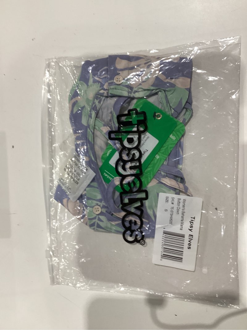 Condition photo showing Good Condition for Women's Summer Tie Shirts - Patterned Tie Summer Shirts for Women Small Grey Bahaama Mama