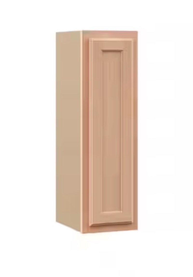 recessed panel 9 in. w x 12 in. d x 30 in. h assembled wall kitchen cabinet in unfinished