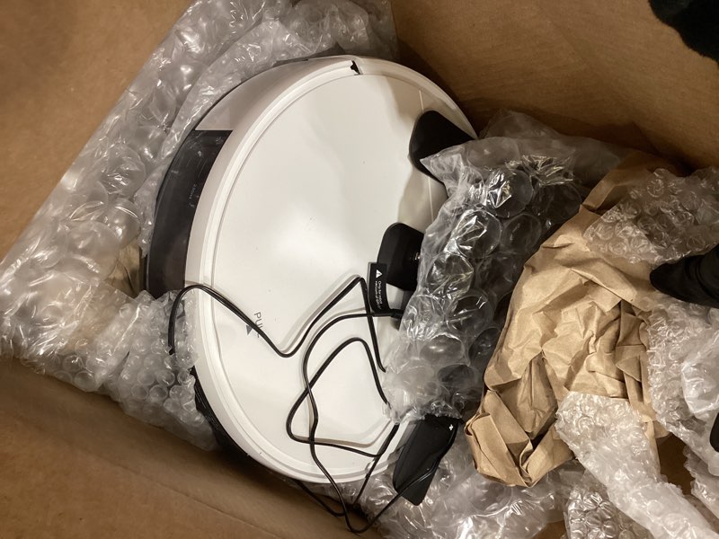 Condition photo showing As Is for MAMNV Robot Vacuum and Mop,2 in 1 for Carpet & Hard Floor,Robotic Vacuum Cleaner with Alexa/Voice/App,Powerful & Quiet for Pet Hair,Slim 2.87",Self-Charging & Zigzag Path Cleaning BR151-White