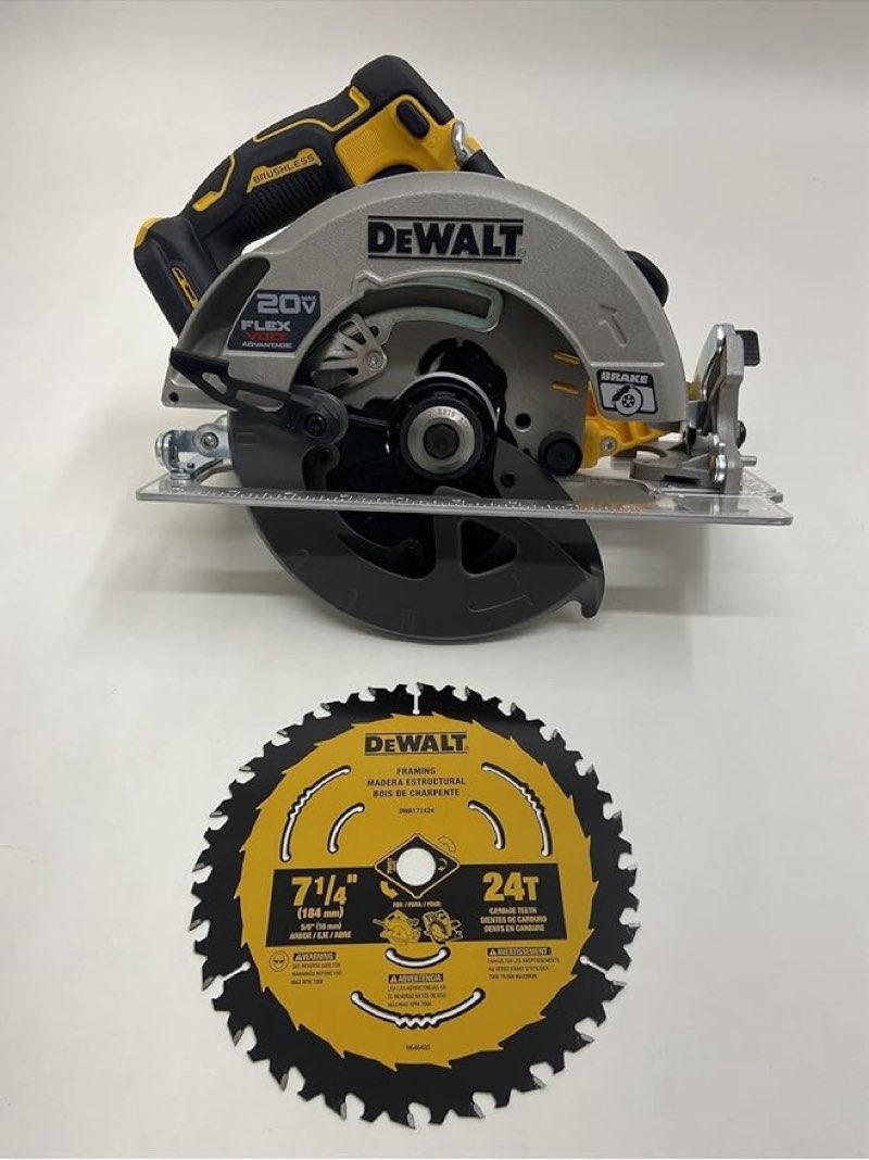 dewalt dcs573br 20v max brushless lithium-ion 7-1/4 in. cordless circular saw with flexvolt advantage (tool only) 

