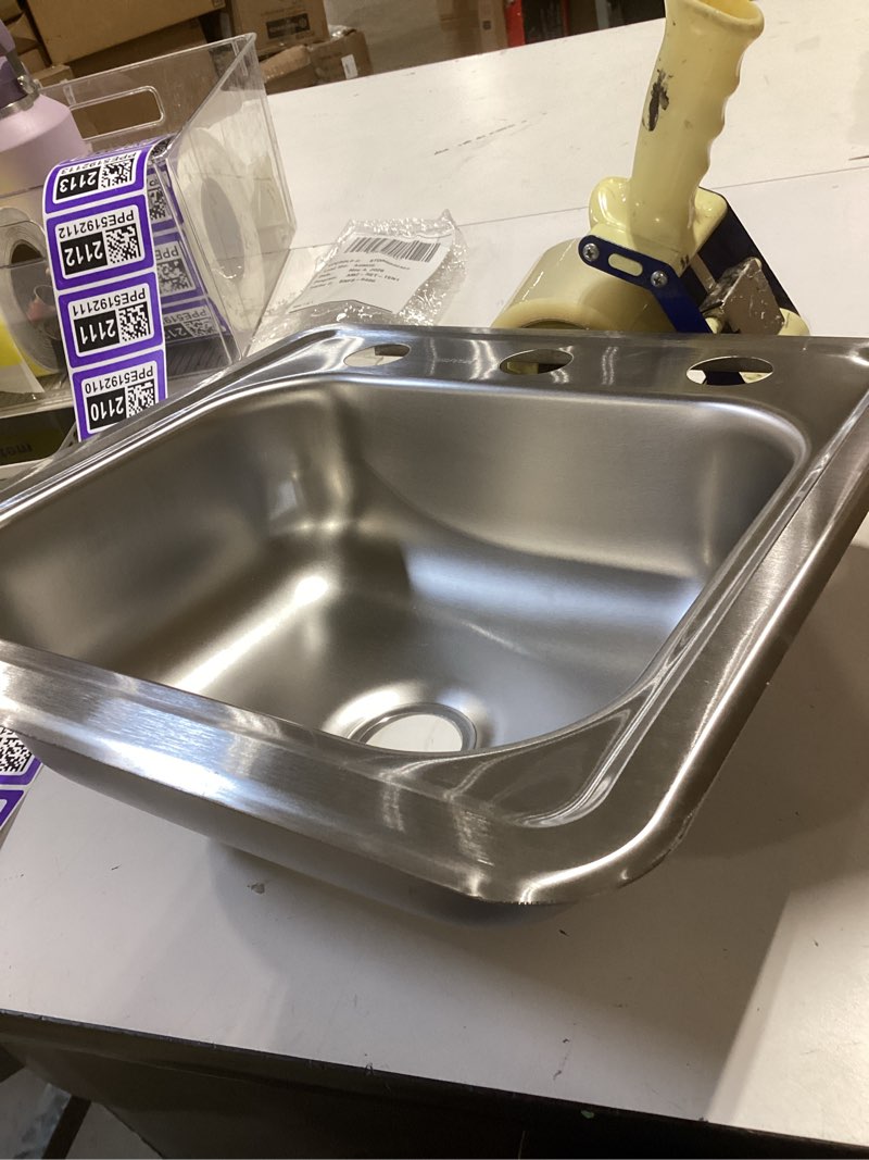elkay dayton single bowl top mount stainless steel bar sink