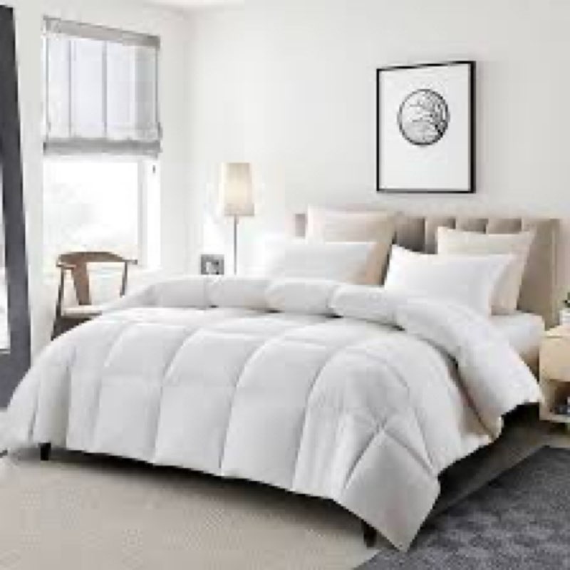 Sleep Tight Down Fiber Comforter King Size 106” x 90” White