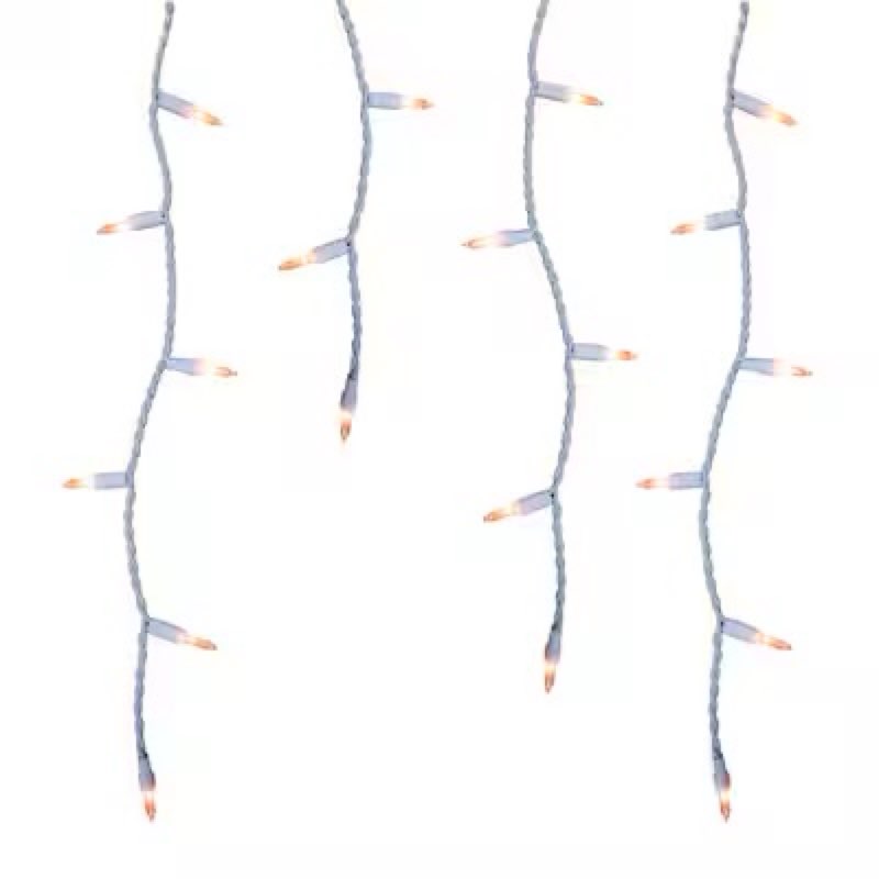 Holiday Living 300 -Count Constant Clear Incandescent Plug-In Christmas Icicle Lights