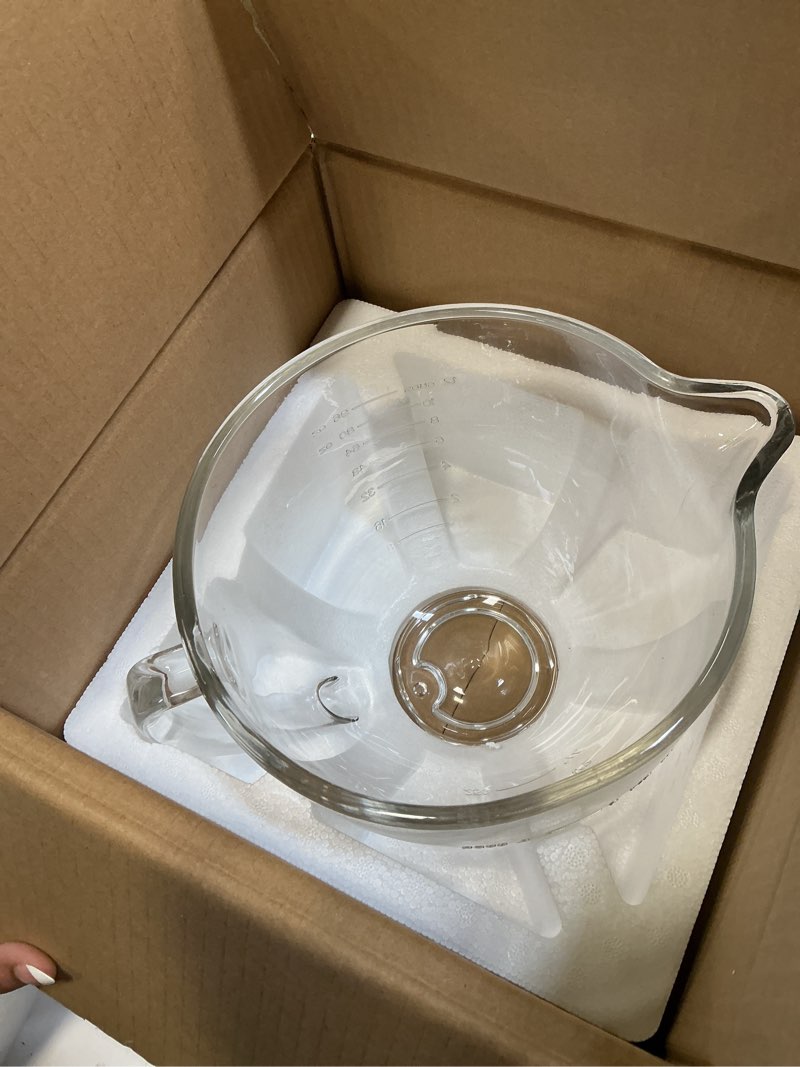 Condition photo showing Good Condition for Double-layer Thickened Glass Mixer Bowl For Kitchenaid Tilt-Head Stand Mixers 4.5-5 Quart, 5Qt Mixin