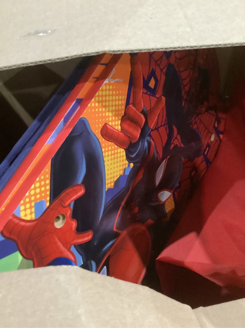 Condition photo showing As Is for Delta Children Multi-Bin Toy Organizer, Marvel Spider Man Spider-man
