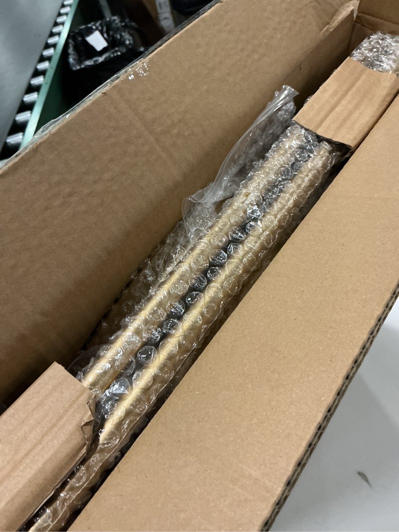 Condition photo showing New/Like New for TeoKJ 2 Tier Gold Side Table, Folding Round Metal End Table Small Nightstand with Two Removable Tray for Bedroom Living Room Small Spaces Bedside Gold Gold 1