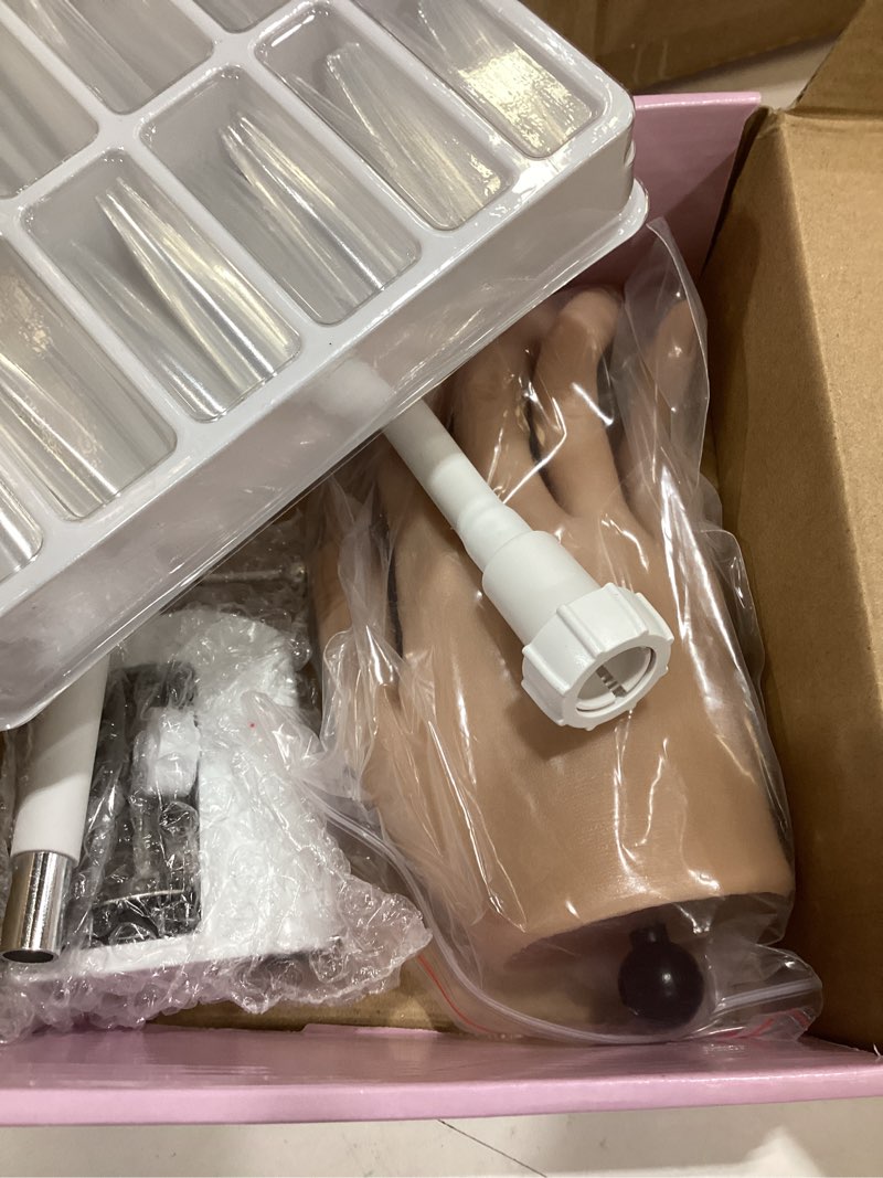 Condition photo showing Good Condition for lionvison practice hand for acrylic nails, silicone nail hand practice, flexible fingers fake training hand false mannequin hands for nail practice, hand model kit for nail supplies manicure beginners color 3