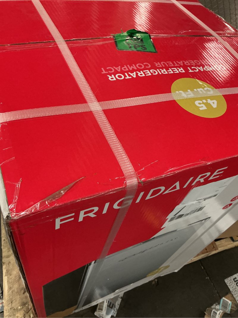 Condition photo showing Good Condition for frigidaire, 4.5 cu ft refrigerator, stainless steel door, platinum series 4.6 cu ft