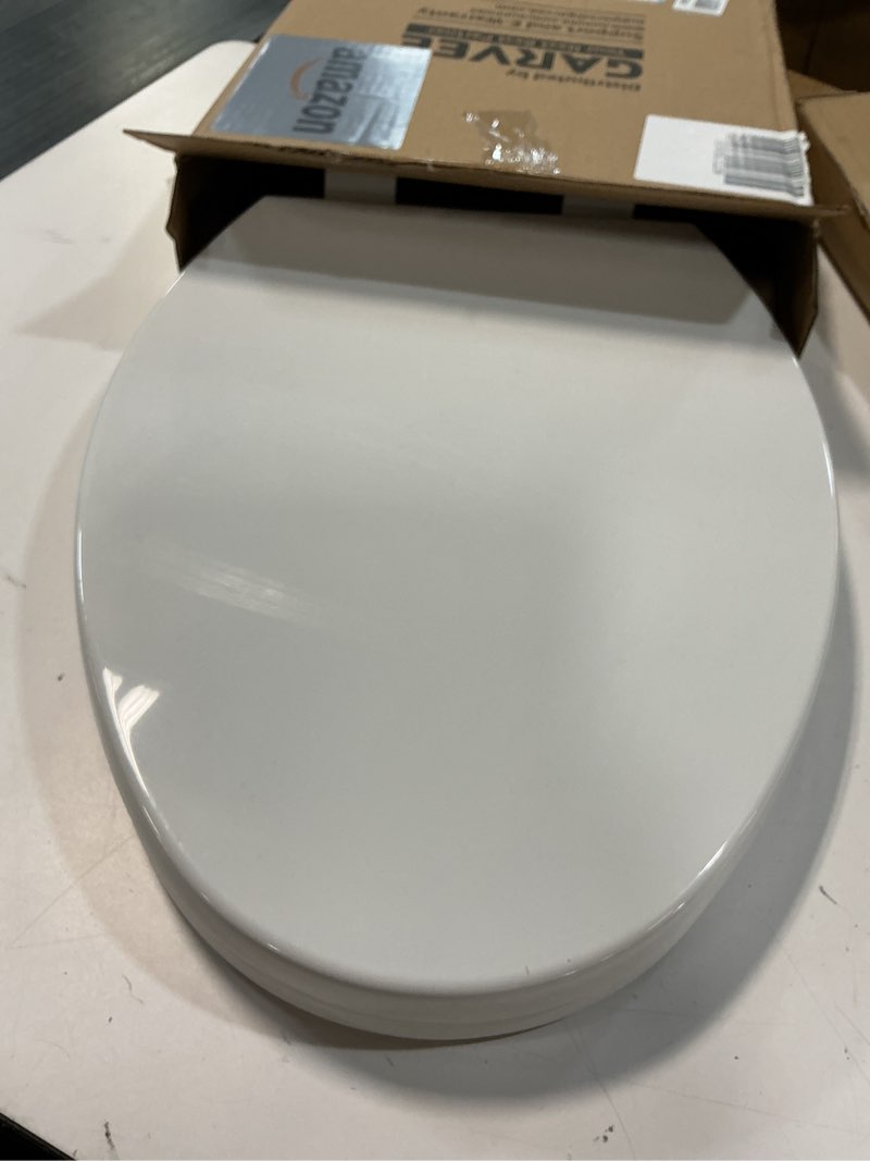 Condition photo showing As Is for toilet seat with toddler seat elongated, pp material family toilet seat cover, soft close adult & toddler seats, easy to clean, safe potty training solution for kids, bathroom upgrade for home