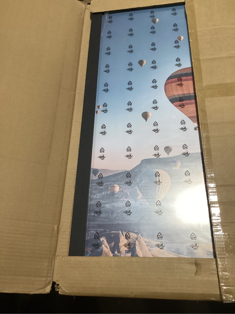 Condition photo showing Good Condition for 22.375x34 Picture Frame for Wall Display, 22.375x34 Black Picture Frame with Shatter Resistant Plexiglass, Stable and Sturdy 22.375 x 34 Poster Frame for Wall Display, Gift Collection, 1 Pack