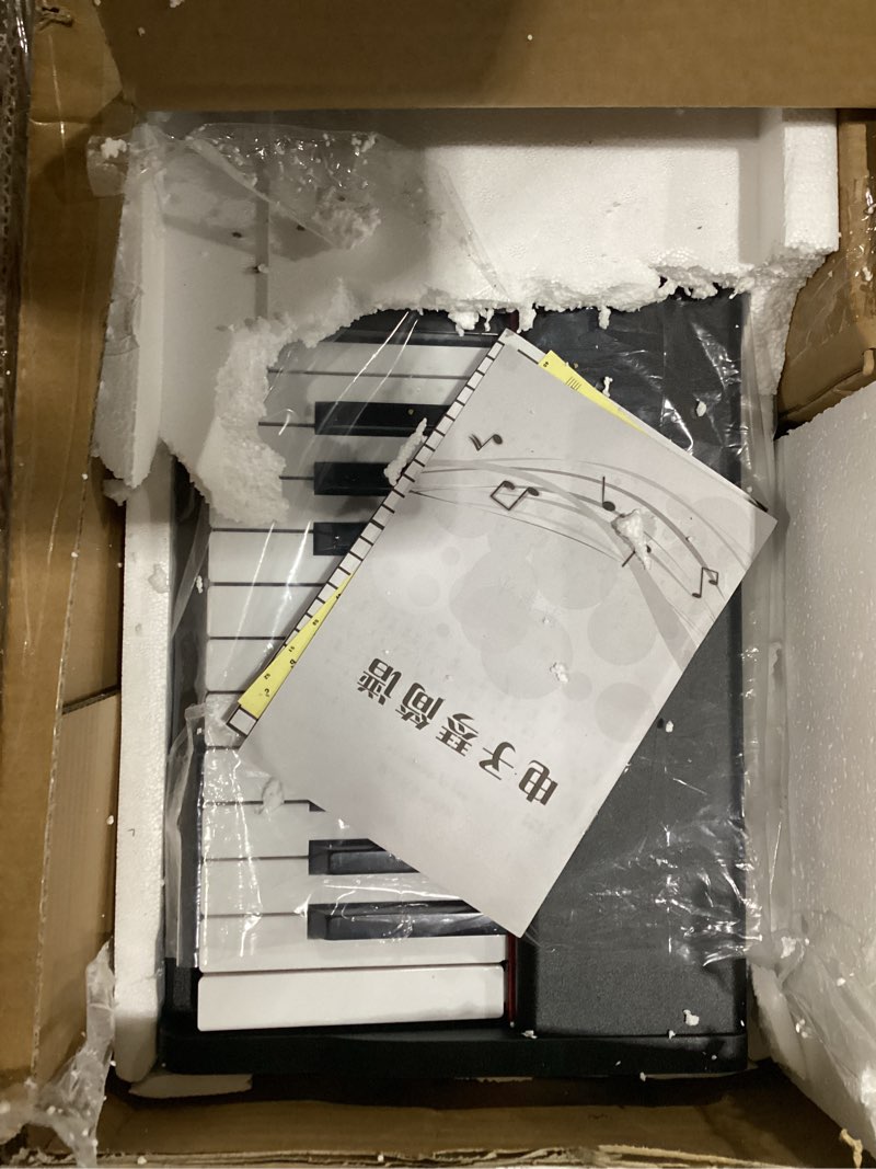 Condition photo showing New/Like New for 88 key digital piano keyboard with stand & sustain pedal, full-size semi weighted electric piano for beginners/adults, home professional piano with headphone jack, midi connectivity, black