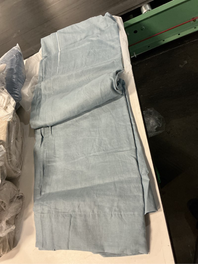 Condition photo showing Good Condition for european linen true blackout curtain, 48x84, chambray