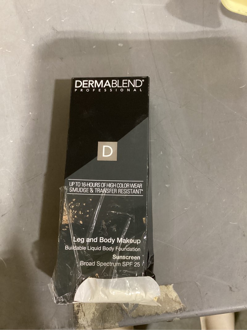 dermablend leg and body makeup foundation with spf 25, 40w medium golden, 3.4 fl. oz.