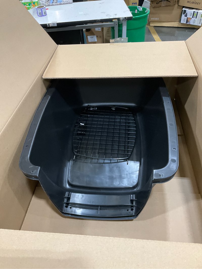 Condition photo showing New/Like New for Petmate Pet Porter Dog Kennel 24", Dark Gray & Black, for Pets 15-20lbs, Made in USA 24.0"L x 16.5"W x 14.5"H Dark Gray & Black