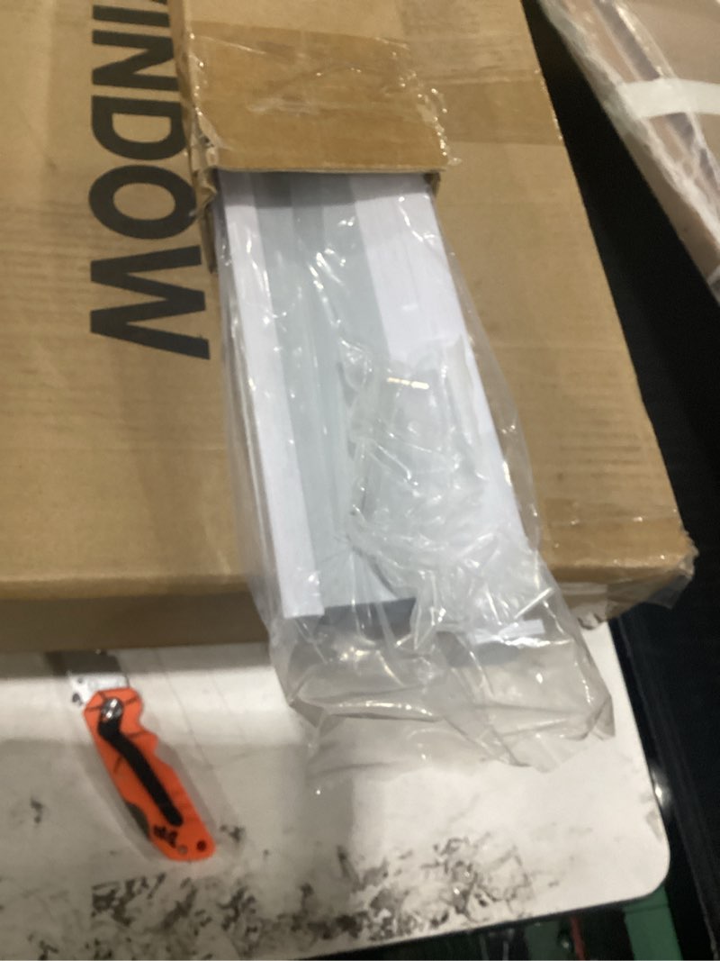 Condition photo showing Good Condition for boolegon no drill cellular shades for indoor windows,noise reducing & thermal insulating honeycomb blinds,cordless free stop blackout blinds easy to install,21" w x 48" h,blackout white blackout white 21"w x 48"h