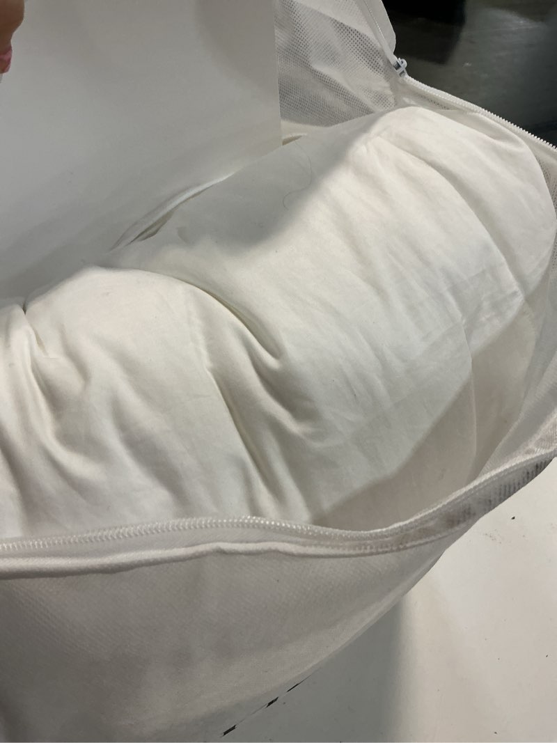 Condition photo showing As Is for premium down alternative comforter twin/white