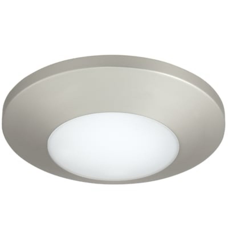 Progress Lighting 7.5-in Brushed Nickel Outdoor 1 -Light LED Flush Mount Light Acrylic Shade