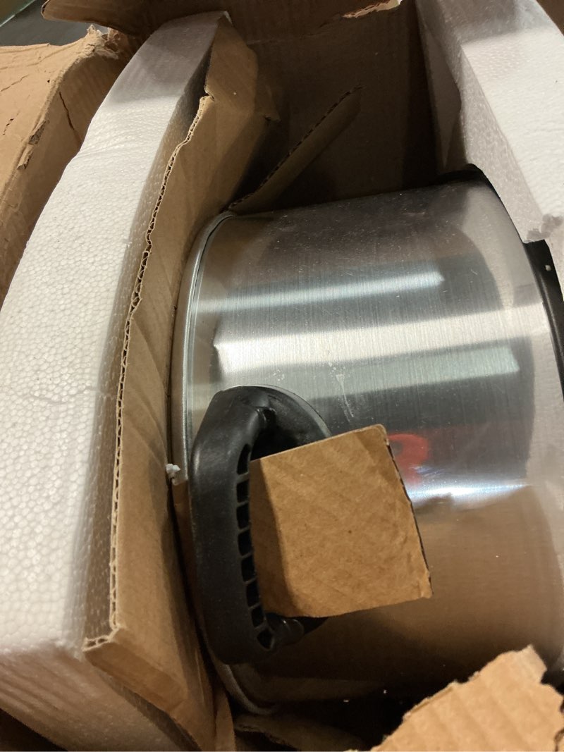 Condition photo showing As Is for Hamilton Beach 7 Quart Programmable Slow Cooker With Flexible Easy Programming, 5 Cooking Times, Dishwasher-Safe Crock & Lid, Silver (33473)