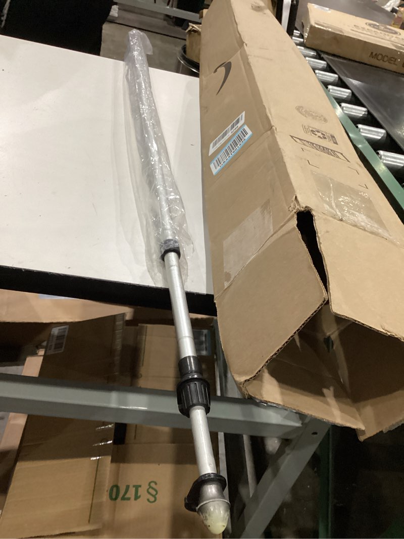 Condition photo showing As Is for telescoping aluminum portable flagpole flagpole-to-go 9' portable flagpole