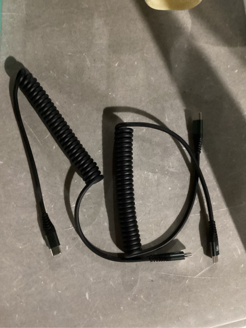 Condition photo showing New/Like New for USB C to C Cable 3ft 2Pack Coiled USB C Charger Cable for Car Type C Fast Charging Cable for iPhone 17/16/15/Plus/Pro/Pro Max/Samsung Galaxy S23 3FT Black