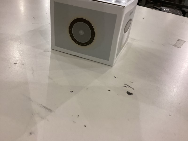 Condition photo showing New/Like New for White Noise Machine with 30 High Fidelity Soundtracks, 7 Colors Night Lights, Full Touch Metal Grille and Buttons, Timer and Memory Features, Plug in, Sound Machine for Baby, Adults