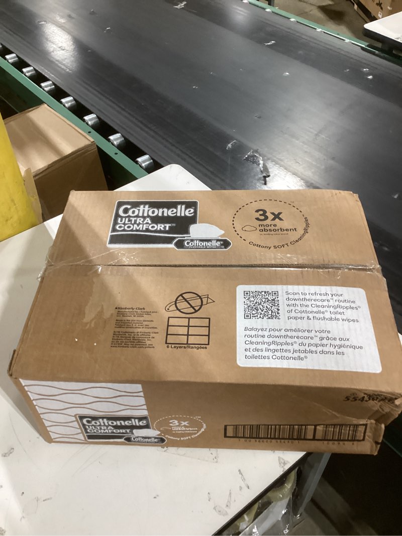 Cottonelle Ultra Clean Toilet Paper with Active CleaningRipples Texture, Strong Bath Tissue, 24 Fami